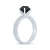 Thumbnail Image 1 of Round-Cut Black & White Diamond Engagement Ring 2-3/8 ct tw 14K White Gold