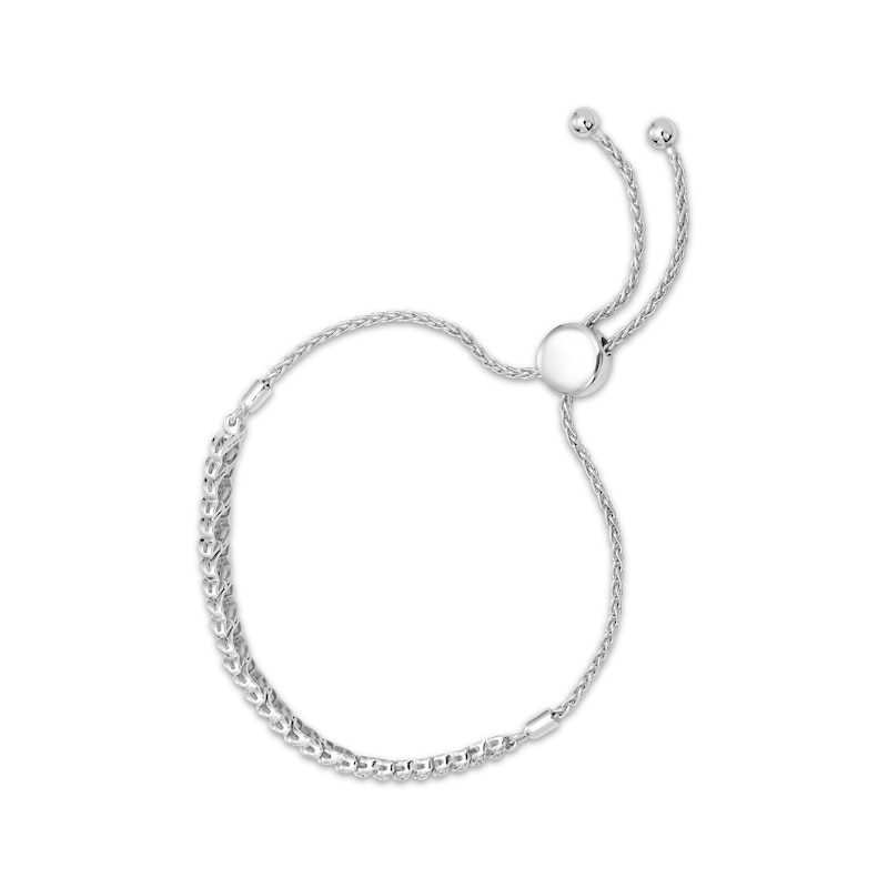 Main Image 2 of Diamond S-Link Bolo Bracelet 1/4 ct tw Sterling Silver