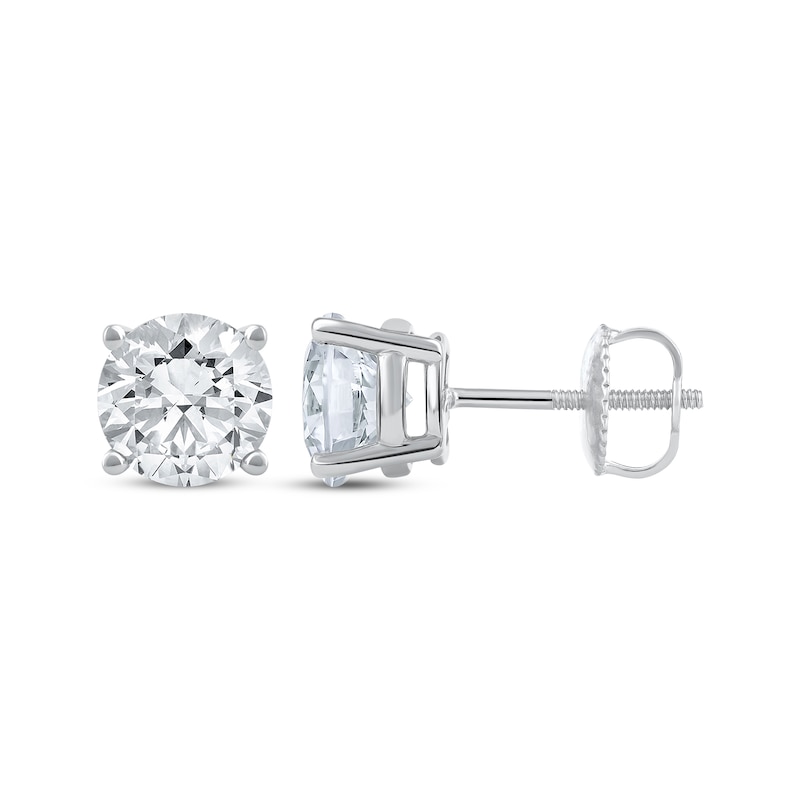 Lab-Created Diamonds by KAY Round-Cut Solitaire Stud Earrings 2 ct tw ...