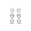 Thumbnail Image 2 of Diamond Three-Stone Hoop Earrings 1/10 ct tw 10K White Gold