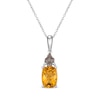 Thumbnail Image 1 of Le Vian Venetian Mosaic Cushion-Cut Citrine Necklace 1/20 ct tw Diamonds 14K Vanilla Gold 20&quot;