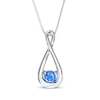 Thumbnail Image 1 of Infinity Necklace Natural Tanzanite Sterling Silver