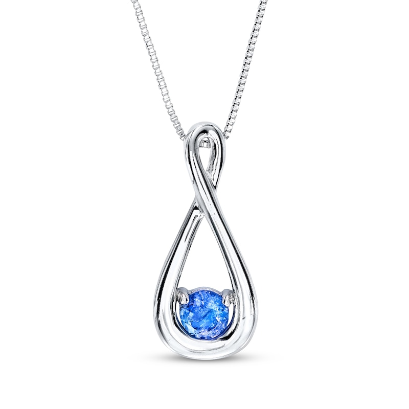 Main Image 1 of Infinity Necklace Natural Tanzanite Sterling Silver