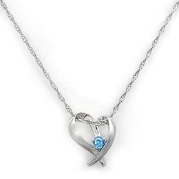 Birthstone Heart Necklace