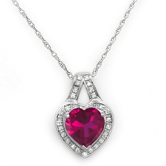 Diamond and Birthstone Necklace (1 Stone)