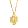 Thumbnail Image 2 of Men's Jesus Curb Chain Necklace Yellow Ion-Plated Stainless Steel 24&quot;