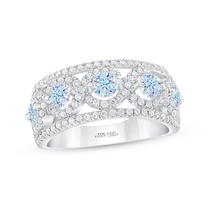 Main Image 1 of THE LEO First Light Round-Cut Diamond Anniversary Band 1-1/2 ct tw 14K White Gold