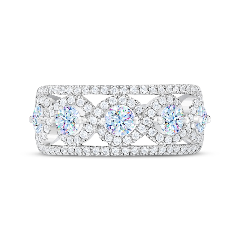 Main Image 3 of THE LEO First Light Round-Cut Diamond Anniversary Band 1-1/2 ct tw 14K White Gold