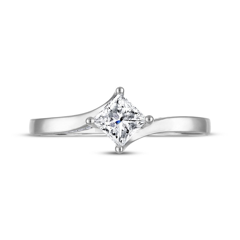 Main Image 3 of THE LEO Diamond Princess-Cut Twist Engagement Ring 5/8 ct tw 14K White Gold