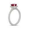 Thumbnail Image 2 of Neil Lane Oval-Cut Natural Ruby & Diamond Engagement Ring 1/2 ct tw 14K White Gold