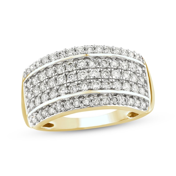 Multi-Row Diamond Anniversary Ring 1 ct tw 14K Yellow Gold