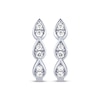 Thumbnail Image 1 of Diamond Teardrop Frame Hoop Earrings 1/6 ct tw 10K White Gold
