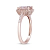 Thumbnail Image 2 of Cushion-Cut Morganite & Diamond Ring 1/6 ct tw 14K Rose Gold