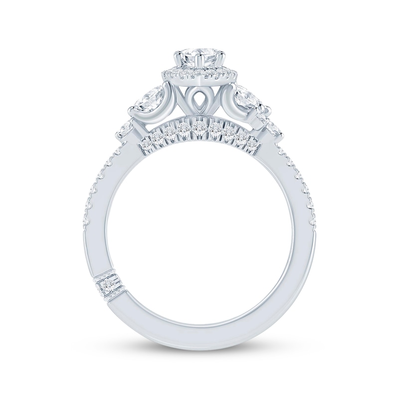 Main Image 3 of Monique Lhuillier Bliss Diamond Engagement Ring 1-1/8 ct tw Marquise & Round-cut 18K White Gold