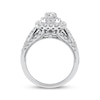 Thumbnail Image 3 of Round-Cut Diamond Double Halo Engagement Ring 1-1/2 ct tw 14K White Gold