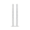 Thumbnail Image 1 of Diamond Inside-Out Oval Hoop Earrings 3/8 ct tw 14K White Gold