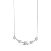 Thumbnail Image 2 of Multi-Diamond Station Curved Bar Necklace 3/8 ct tw 14K White Gold 17&quot;