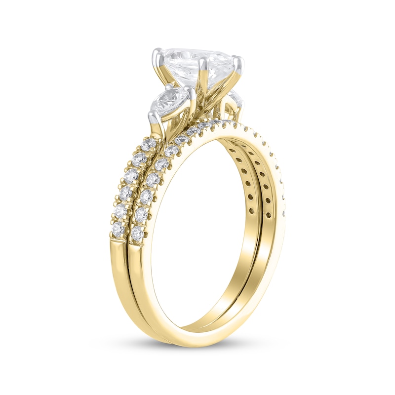 Marquise-Cut Diamond Bridal Set 1-1/3 ct tw 14K Yellow Gold