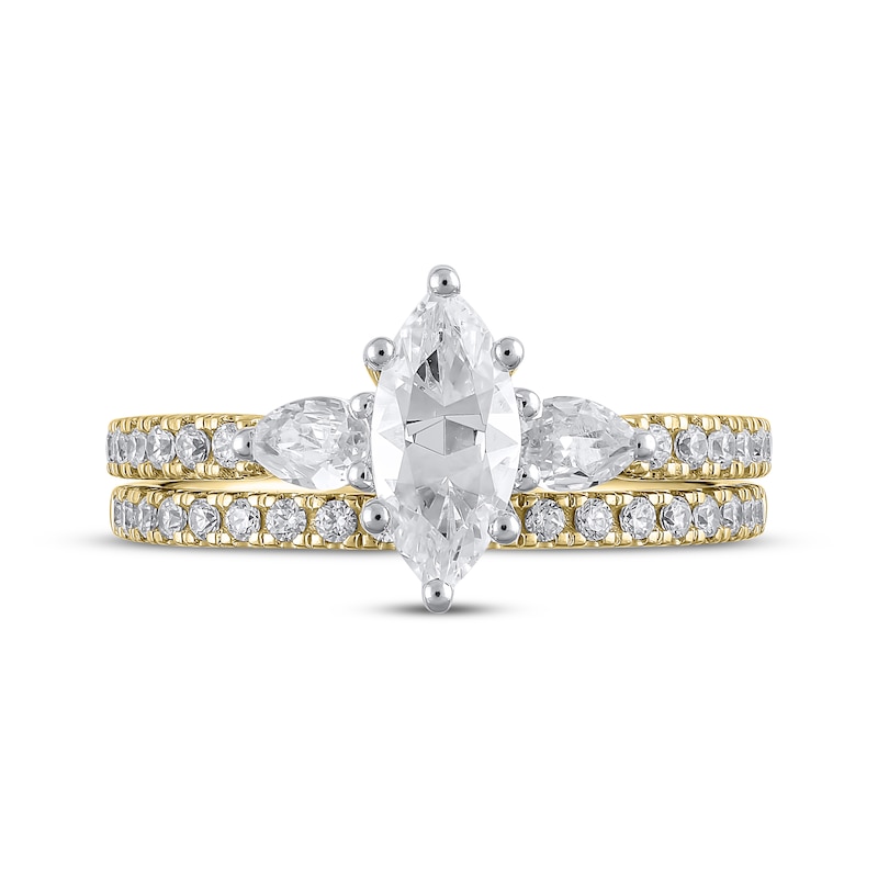 Marquise-Cut Diamond Bridal Set 1-1/3 ct tw 14K Yellow Gold