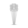 Thumbnail Image 2 of Lab-Grown Diamonds by KAY Scalloped Three-Row Anniversary Ring 1 ct tw 10K White Gold