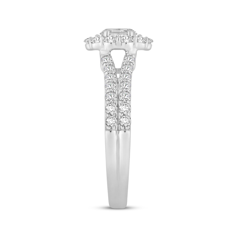 Main Image 2 of Lab-Grown Diamonds by KAY Oval-Cut Halo Engagement Ring 1 ct tw 14K White Gold