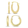 Thumbnail Image 1 of Oval & Round Hoop Earrings Gift Set 14K Yellow Gold