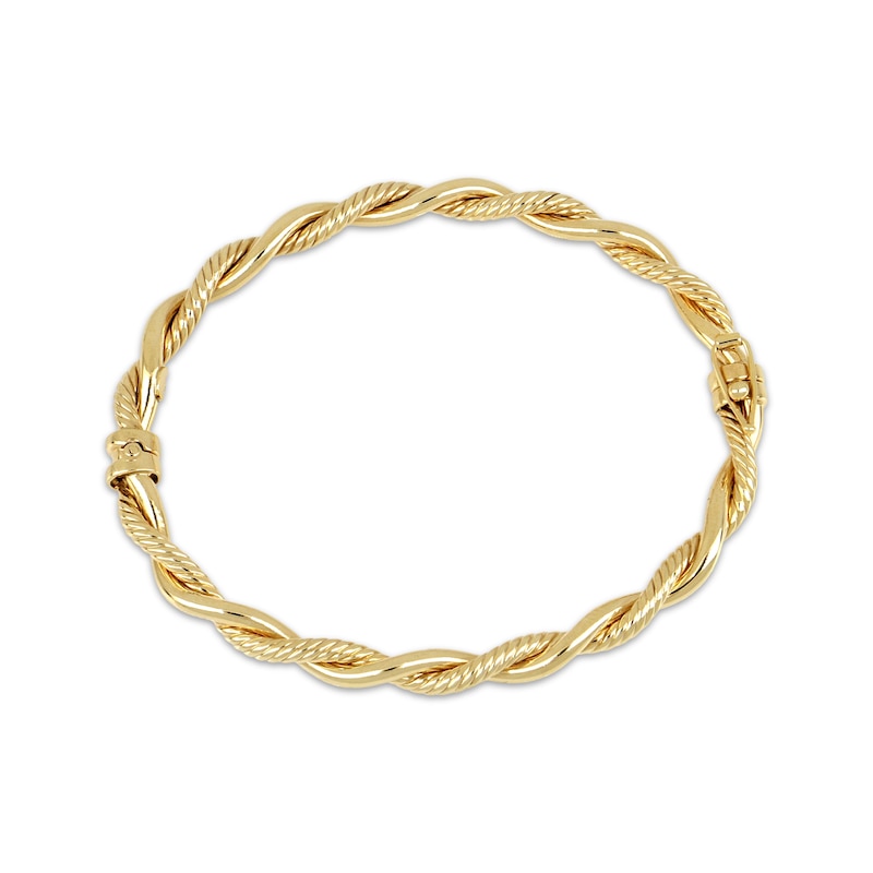 Main Image 3 of Polished Twist Bangle Bracelet 10K Yellow Gold