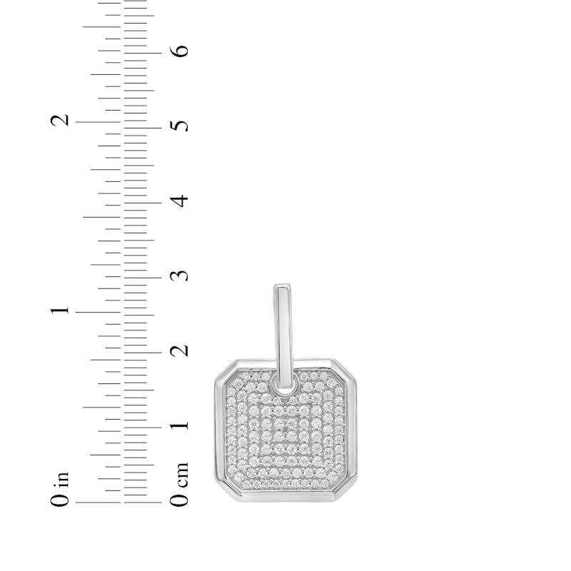 Main Image 4 of Multi-Diamond Polygon Charm 1 ct tw Sterling Silver