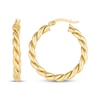 Thumbnail Image 3 of Rope Twist Hoop Earrings 14K Yellow Gold 31mm