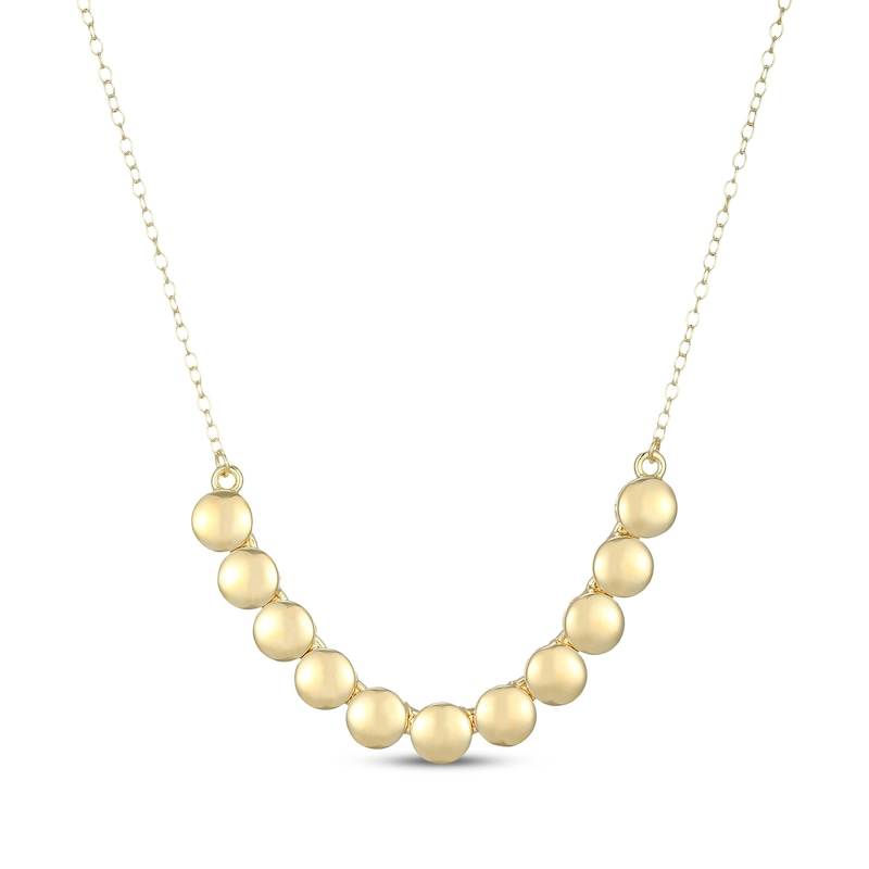 Main Image 1 of Disc Necklace 18K Yellow Gold-Plated Sterling Silver 18&quot;