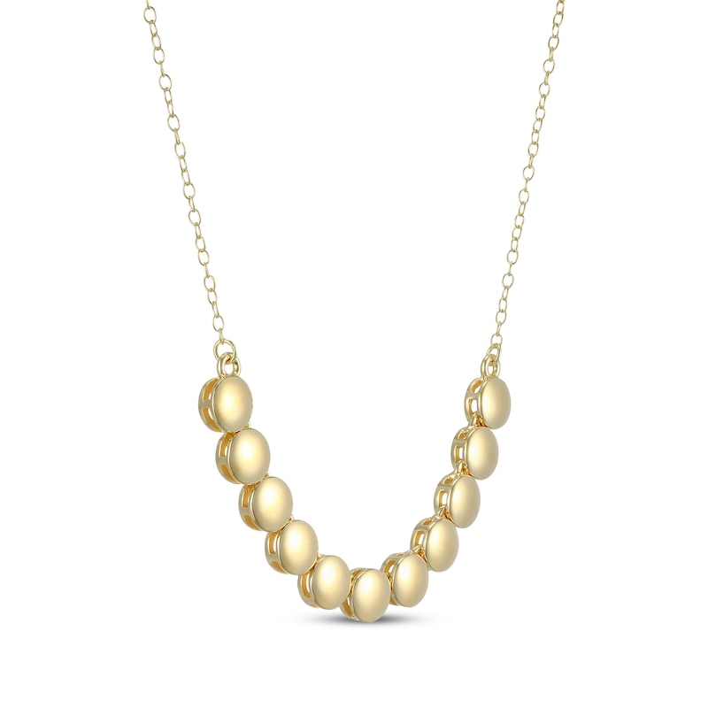 Main Image 2 of Disc Necklace 18K Yellow Gold-Plated Sterling Silver 18&quot;