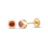 Thumbnail Image 1 of Children's Round-Cut Garnet Stud Earrings 14K Yellow Gold