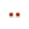 Thumbnail Image 2 of Children's Round-Cut Garnet Stud Earrings 14K Yellow Gold