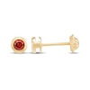 Thumbnail Image 3 of Children's Round-Cut Garnet Stud Earrings 14K Yellow Gold