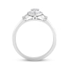 Thumbnail Image 3 of Multi-Diamond Pear-Shaped Promise Ring 1/5 ct tw Sterling Silver