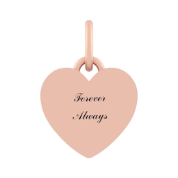 Sterling Silver or 10K Gold Engravable Heart Charm