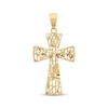 Thumbnail Image 1 of Diamond-Cut Cross Charm 14K Yellow Gold