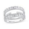 Thumbnail Image 0 of Round & Baguette-Cut Diamond Enhancer Ring 1 ct tw 14K White Gold