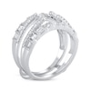 Thumbnail Image 1 of Round & Baguette-Cut Diamond Enhancer Ring 1 ct tw 14K White Gold