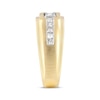 Thumbnail Image 2 of Men's Square-Cut Diamond Channel Wedding Band 1 ct tw 10K Yellow Gold