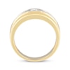 Thumbnail Image 3 of Men's Square-Cut Diamond Channel Wedding Band 1 ct tw 10K Yellow Gold