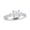 Thumbnail Image 1 of Princess-Cut Diamond Three-Stone Engagement Ring 1-1/2 ct tw 14K White Gold