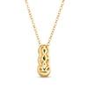 Thumbnail Image 3 of Le Vian Emerald Three-Stone Necklace 1/6 ct tw Diamonds 14K Honey Gold 19&quot;