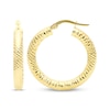 Thumbnail Image 3 of Italian Brilliance Diamond-Cut Hoop Earrings 14K Yellow Gold 20mm