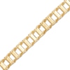 Thumbnail Image 2 of Hollow Railroad Link Chain Bracelet 9.5mm 10K Yellow Gold 8.5&quot;