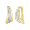 Thumbnail Image 0 of Diamond Split Hoop Earrings 1/4 ct tw 10K Two-Tone Gold