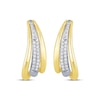 Thumbnail Image 1 of Diamond Split Hoop Earrings 1/4 ct tw 10K Two-Tone Gold