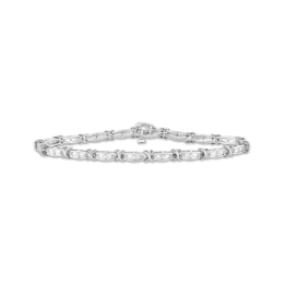 Diamond Link Bracelet 1/15 ct tw Sterling Silver 7&quot;