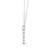 Thumbnail Image 2 of Diamond Graduated Open Heart Necklace 1/4 ct tw 10K White Gold