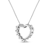 Thumbnail Image 3 of Diamond Graduated Open Heart Necklace 1/4 ct tw 10K White Gold